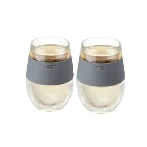 HOST COOLING CUP PLASTIC DOUBLE WALL INSULATED FREEZABLE WINE TUMBLER SET OF 2‎